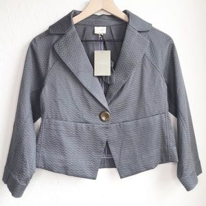 Anthropologie Coquille Dynamism Cropped Blazer